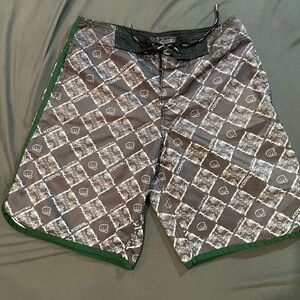 Koral Men's Black and Gray jiu jitsu/swim shorts